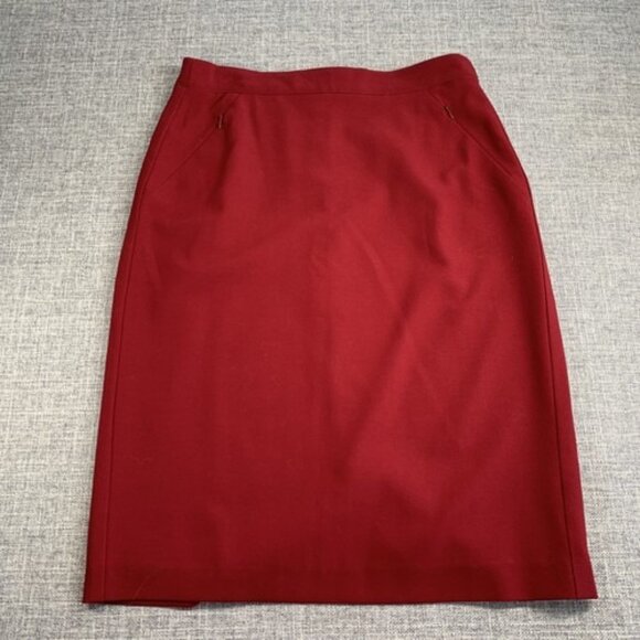 Vintage Conrad C Collection Two Piece Burgundy Skirt Suit 12 Made in Canada - Picture 14 of 16